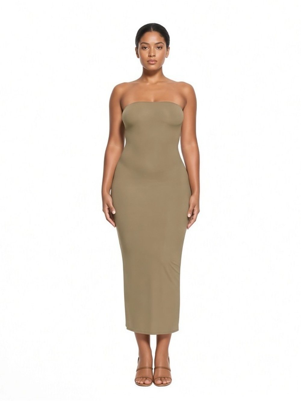 🤎SKIMS Fits Everybody Tube Dress | Khaki | M | 🏷️